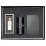 ست هدایا تبلیغاتی عمده عطر، واکس و دفتر یادداشت